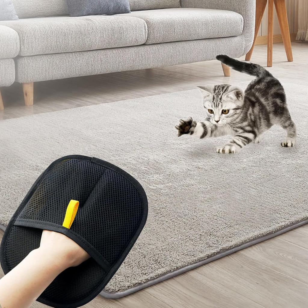 Electrostatic Pet Grooming Glove – Clean Fur Easily