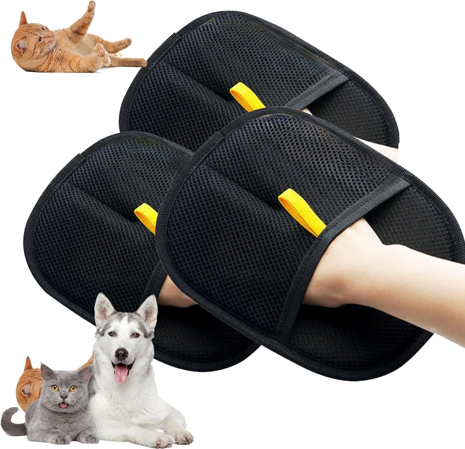 Electrostatic Pet Grooming Glove – Clean Fur Easily