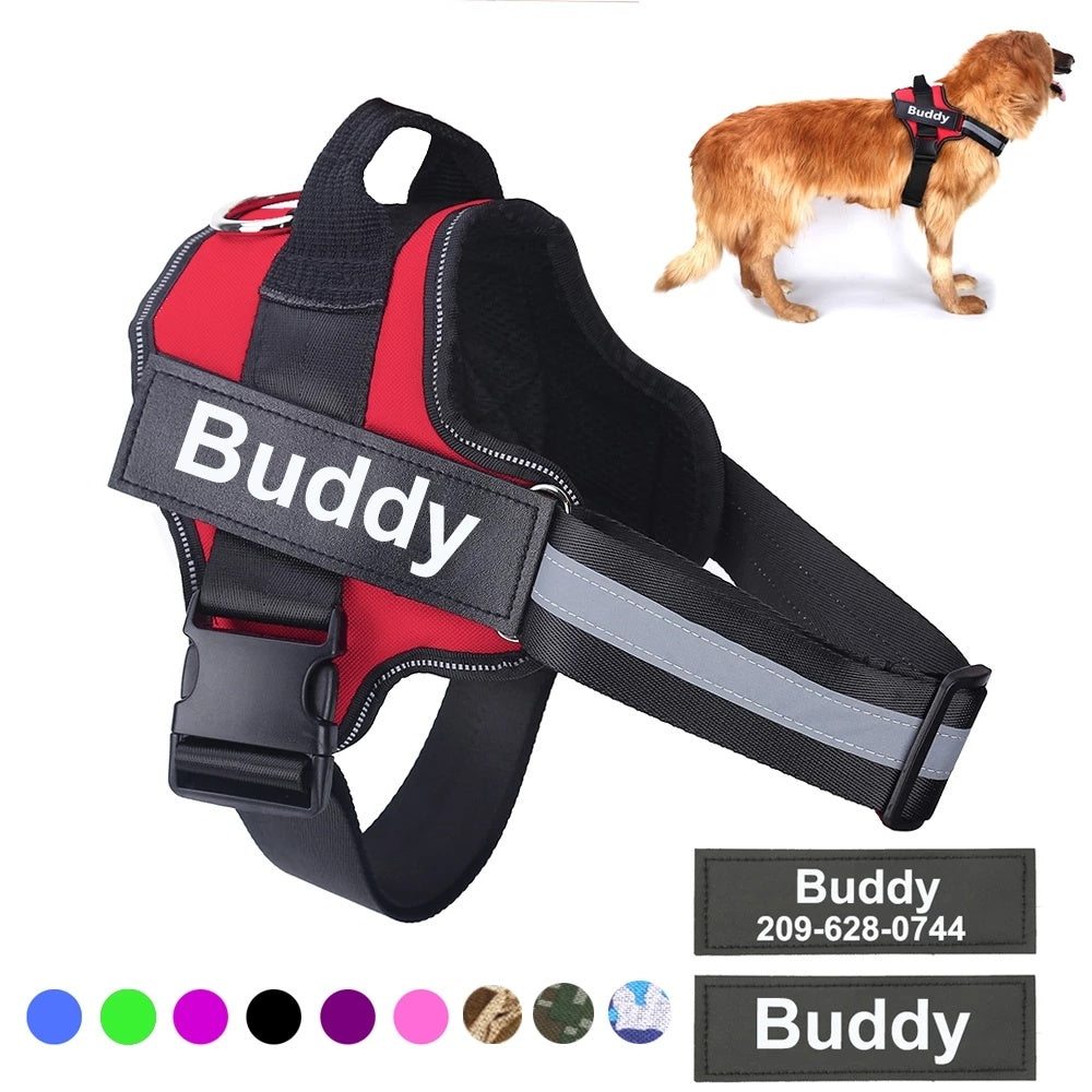 Adjustable No-Pull Harness – Personalized for Small & Large Dogs