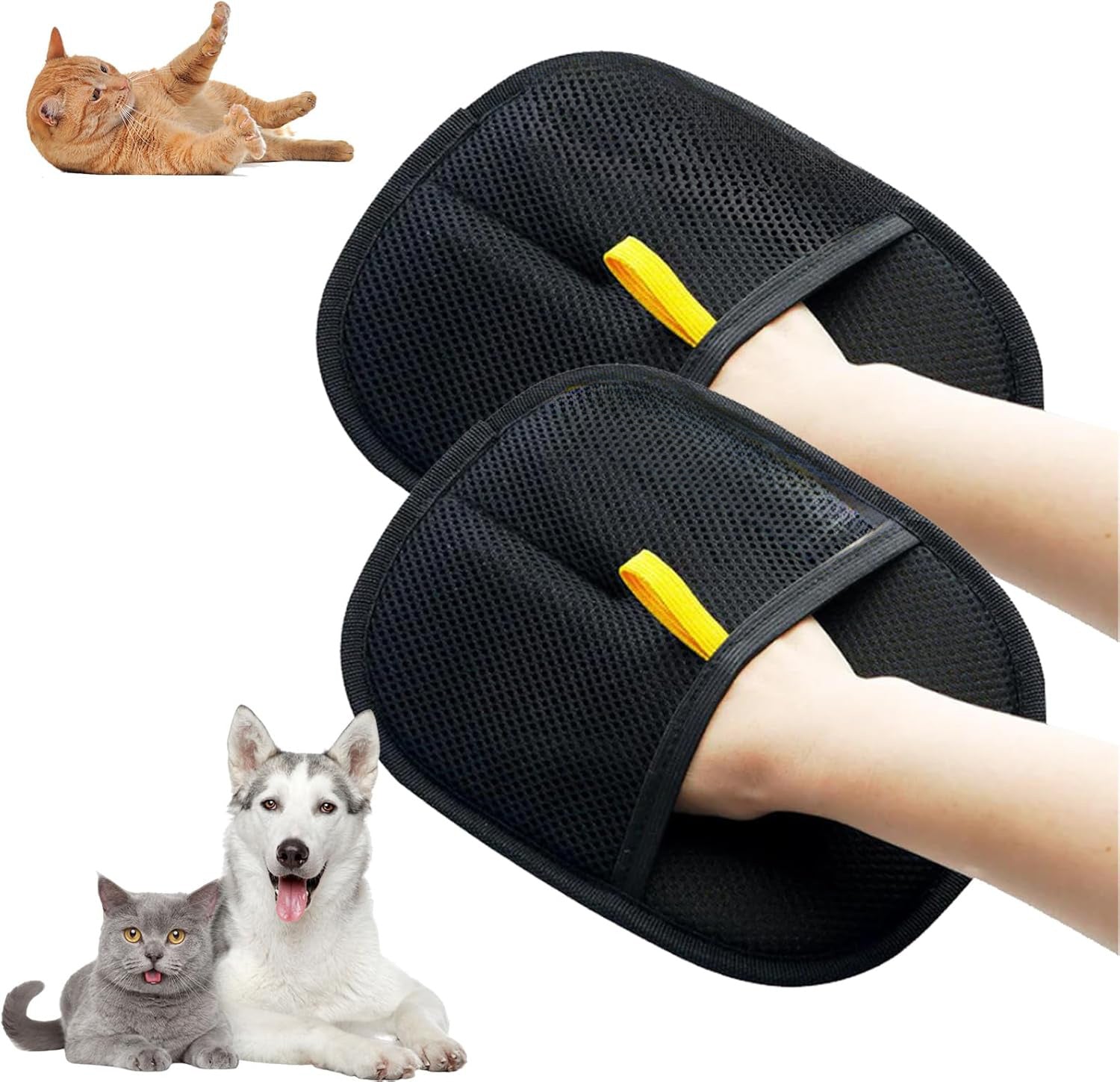 Electrostatic Pet Grooming Glove – Clean Fur Easily